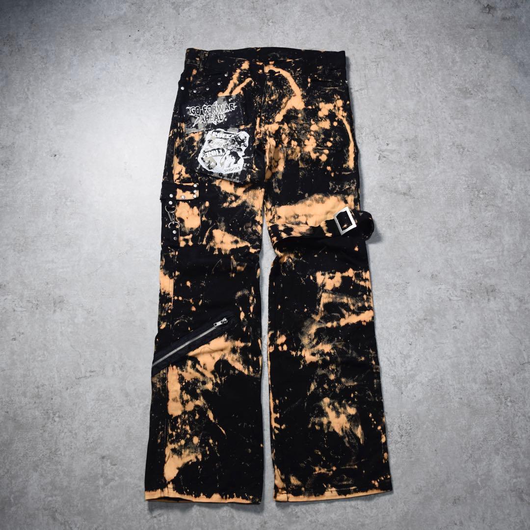 パンツ SEX POT ReVeNGe Bleached Bontage Pants