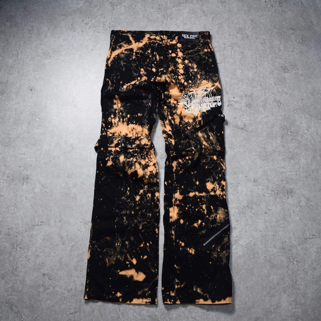 パンツ SEX POT ReVeNGe Bleached Bontage Pants