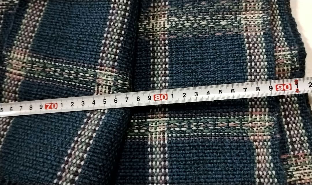 優佳良織　ユーカラ　大きめショール　ストール　ブルー　ウール　和装　ショール