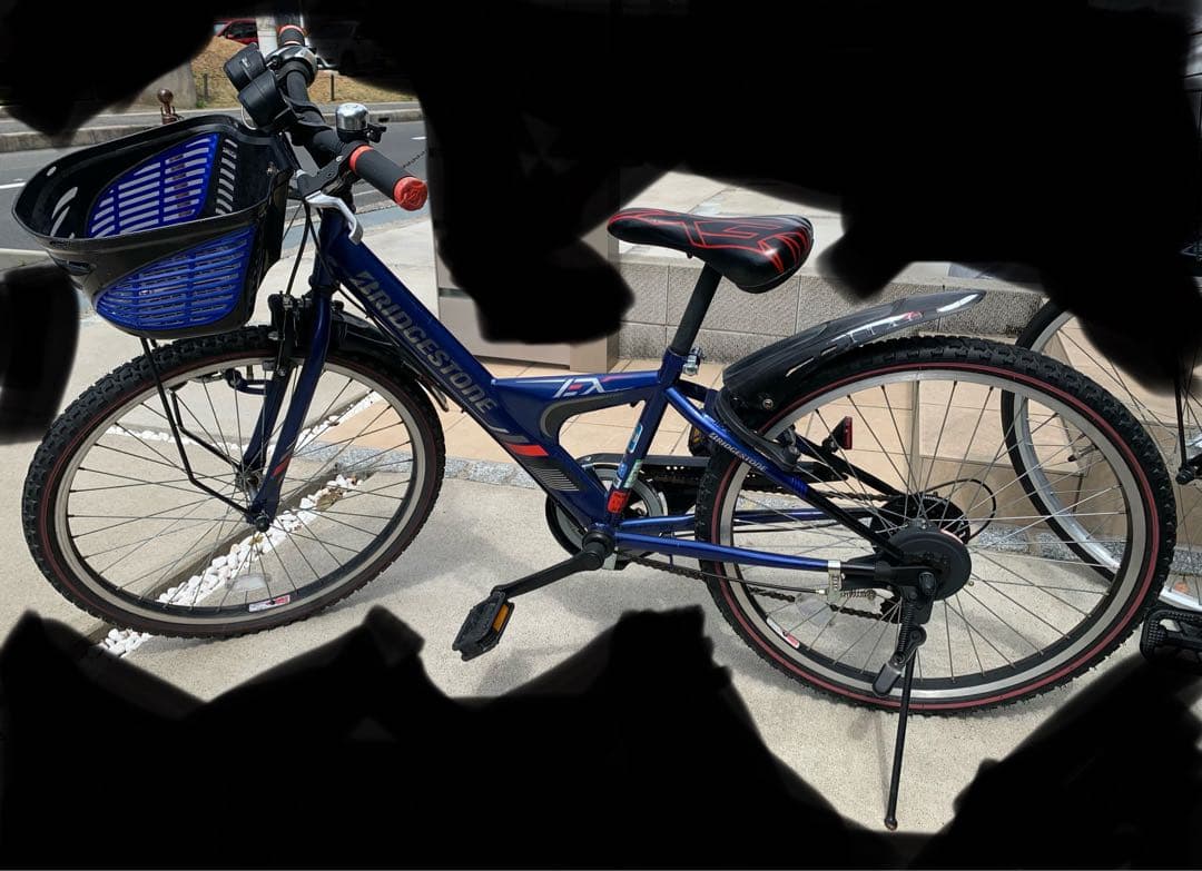 引取希望　良好 ブリヂストン キッズサイクル 青　24インチ マウンテンバイク