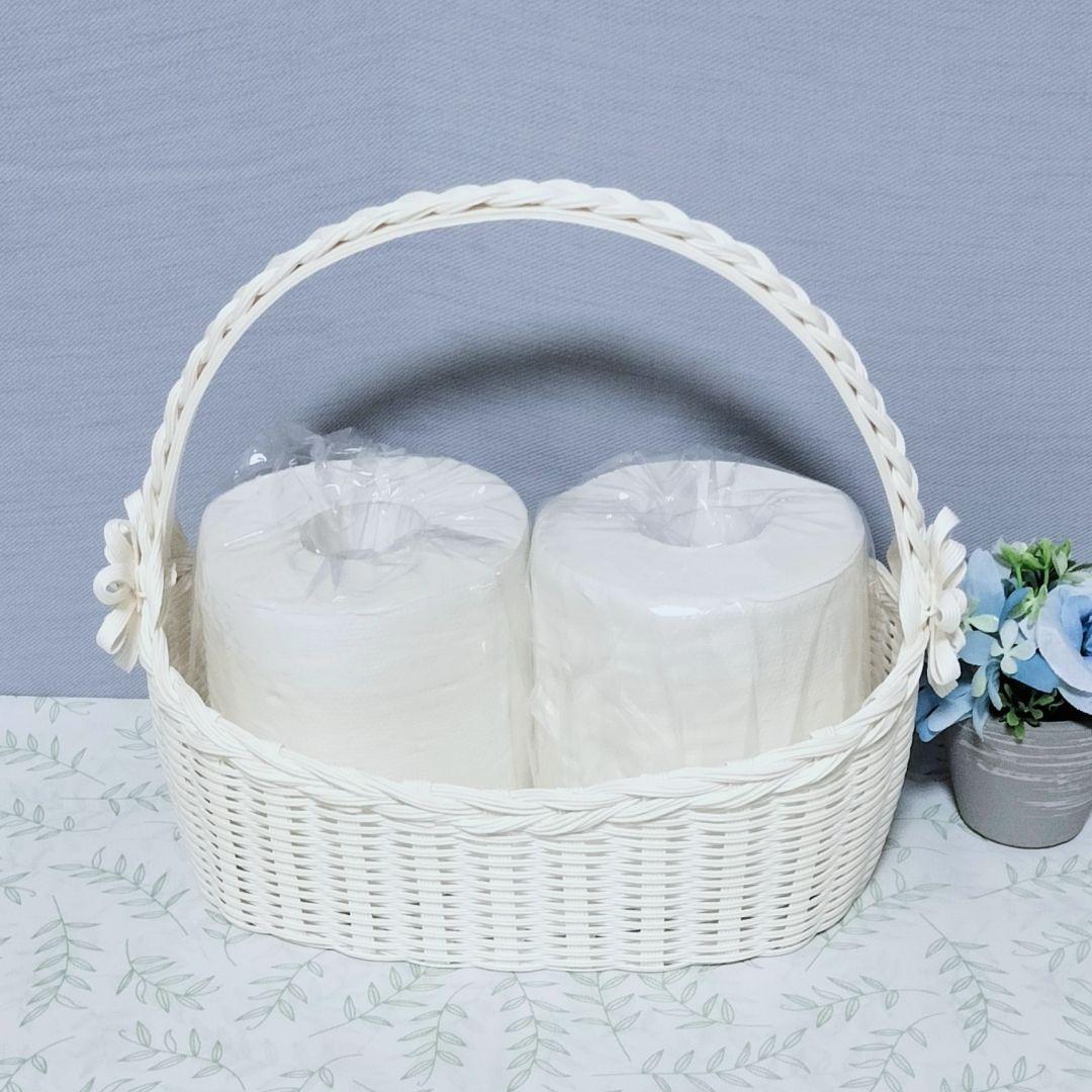 かご バスケット 中•横 エコクラフト 結婚式 クラフトバンド 小物入れ カゴ