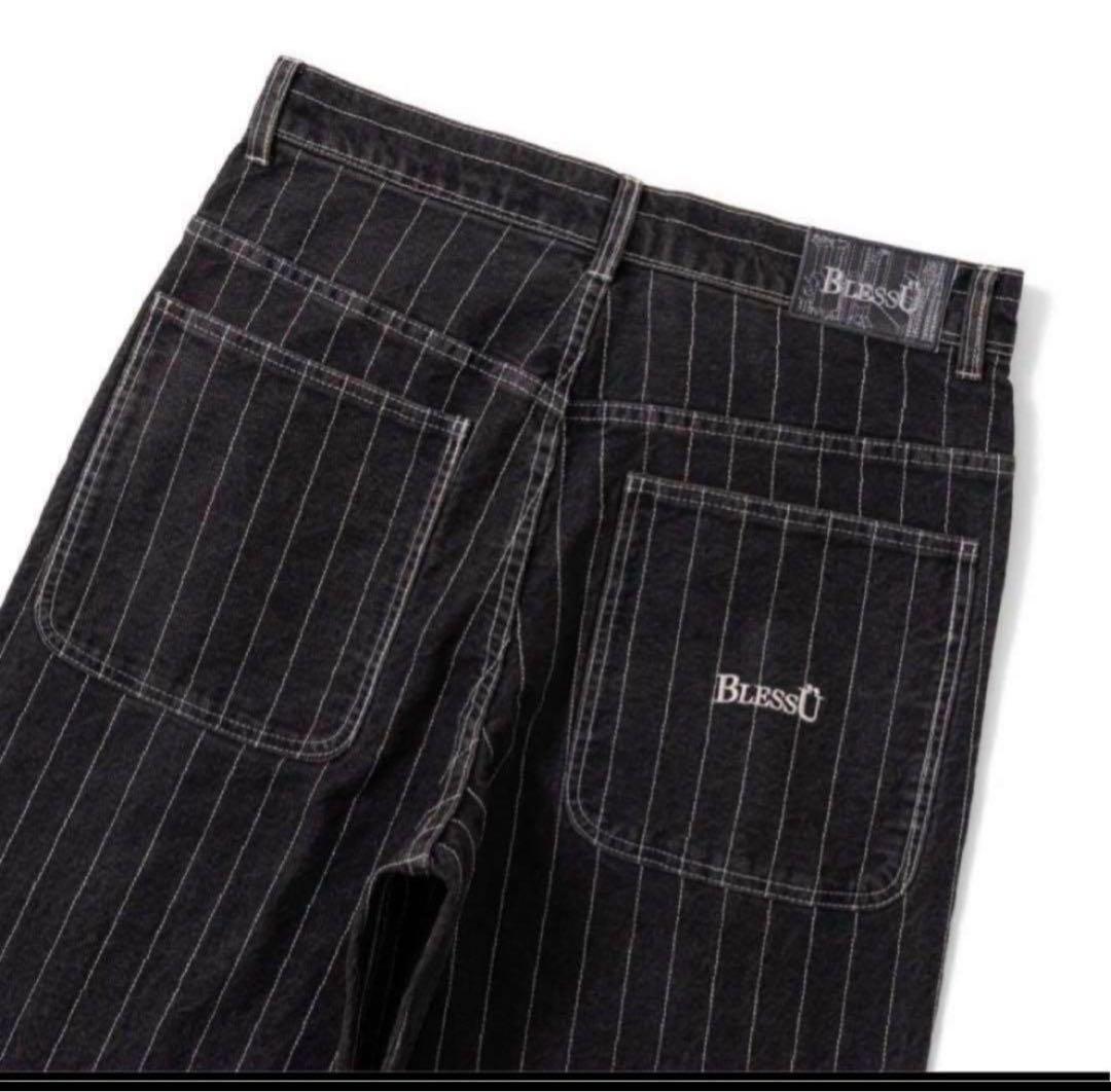 ブラック　bless u BU stripe denim Mサイズ　即完売