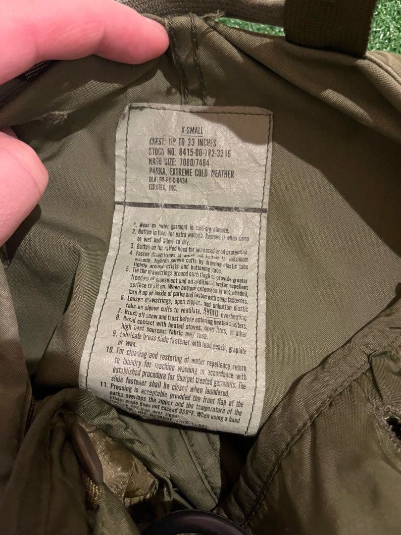 【希少サイズ】70s M-65 フィッシュテールパーカー XSライナー付