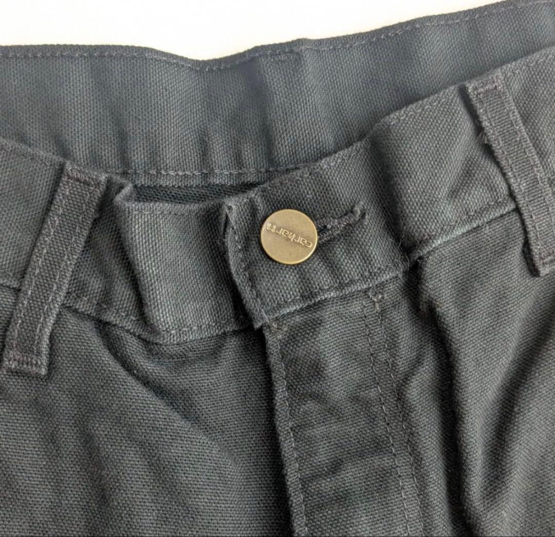 USA製 カーハート ブラック B136 W31L30 ダブルニー