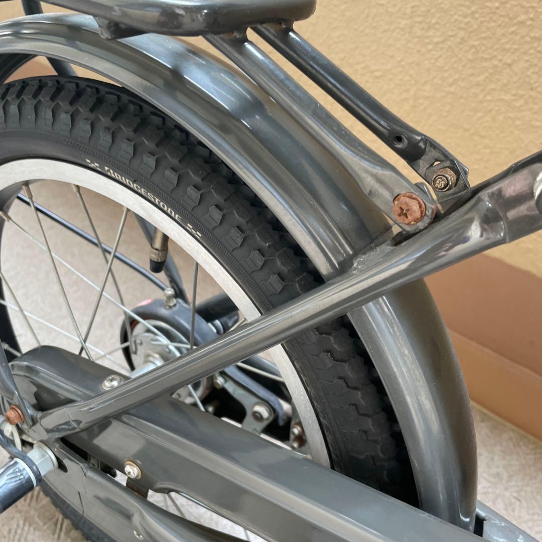 直接取引　ブリヂストン　bikke 自転車　グレー　16インチ　補助輪