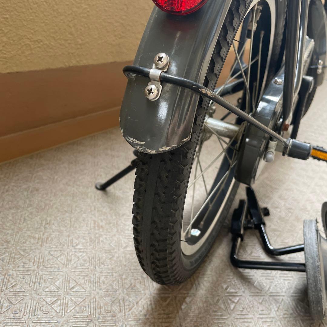 直接取引　ブリヂストン　bikke 自転車　グレー　16インチ　補助輪
