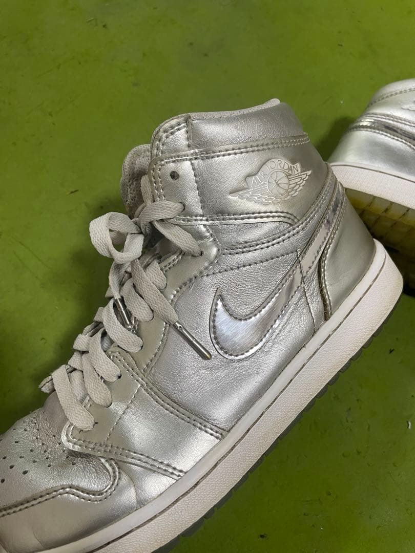 AIRJORDAN1 シルバー ハイカット ゴルフシューズ26.5cm