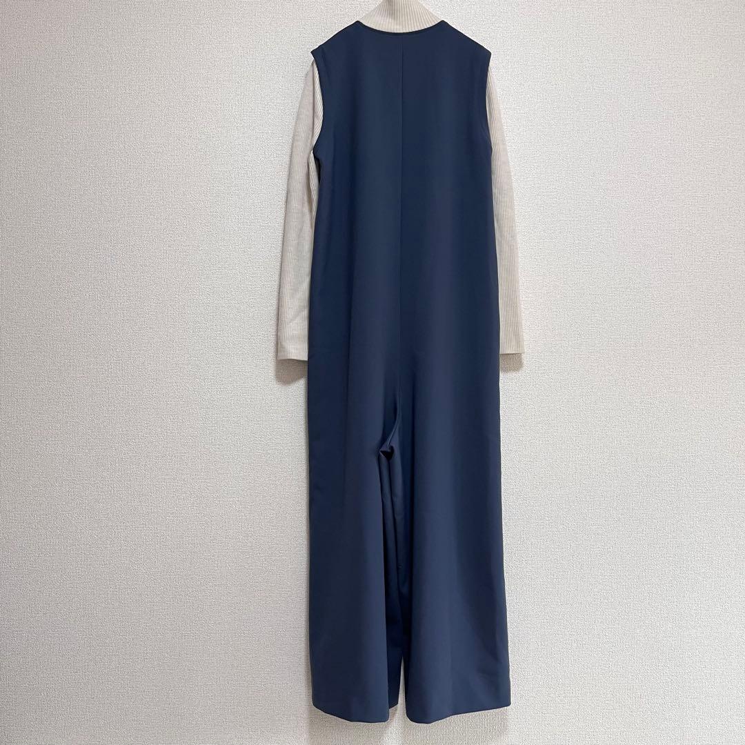 mwj♕　　異素材　ニット　ドッキング　オールインワン　ジャンプスーツ