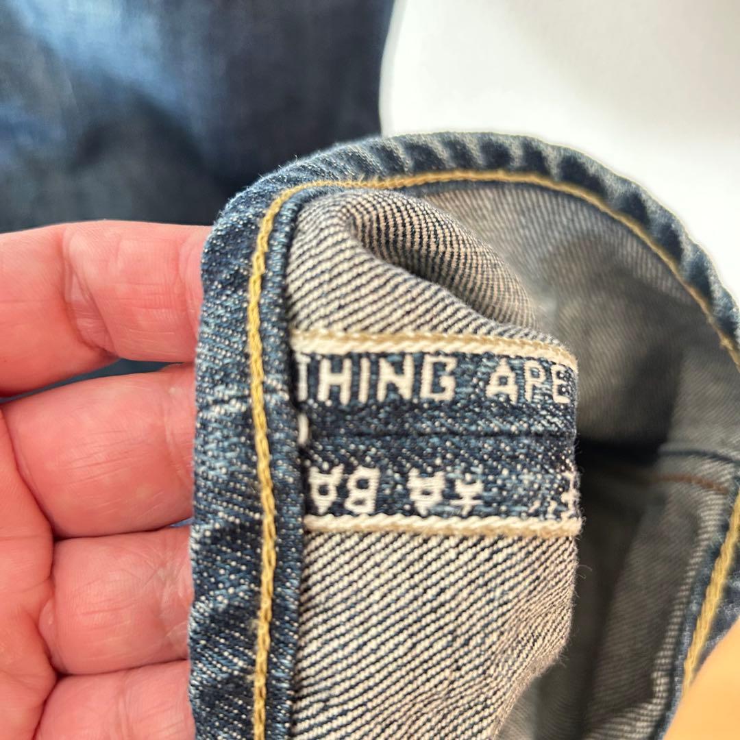 裾上げなし A BATHING APE ストレートデニム サイズM