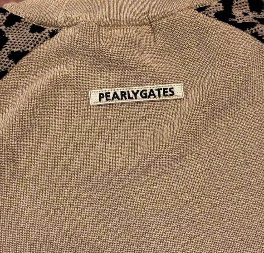 ウール混　サイズ4 レオパード柄　長袖ニット　セーター　ハイネック　秋冬　新品