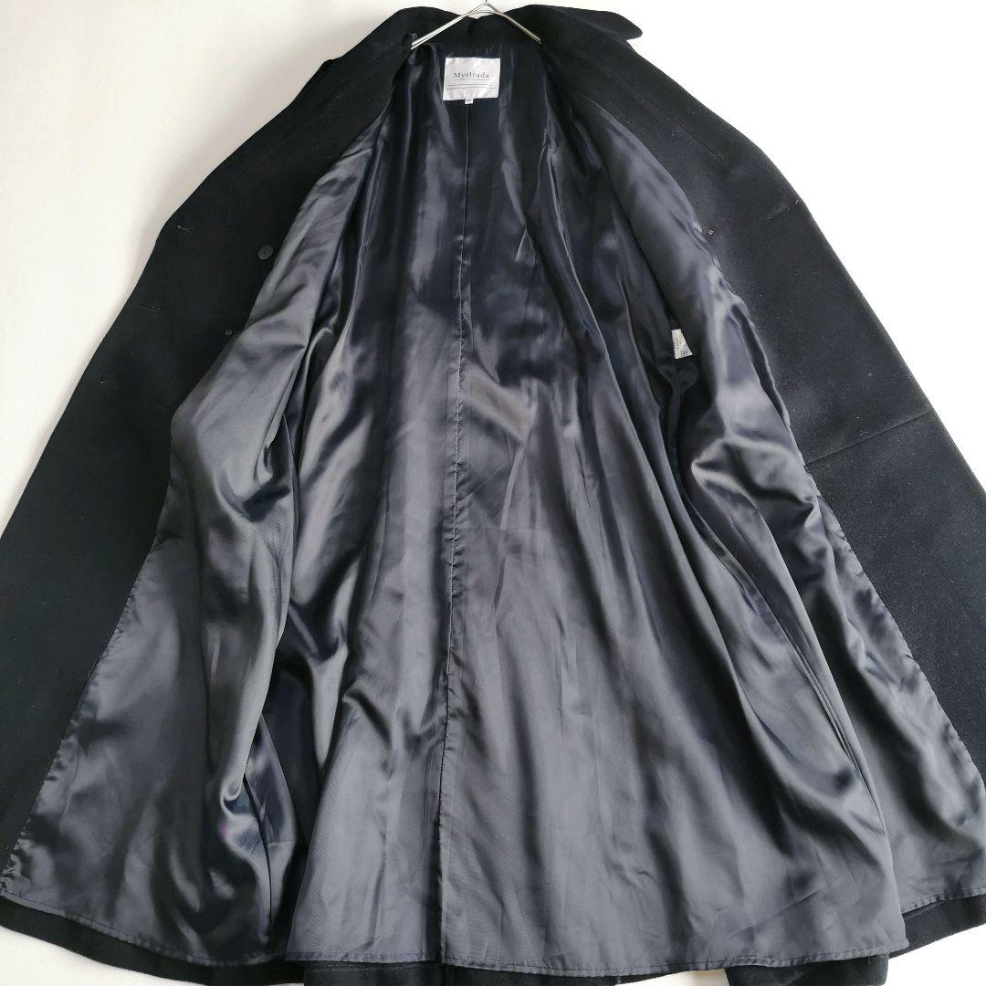 定価5万【美品✨】マイストラーダ バックボリュームコート ロング 濃紺 S