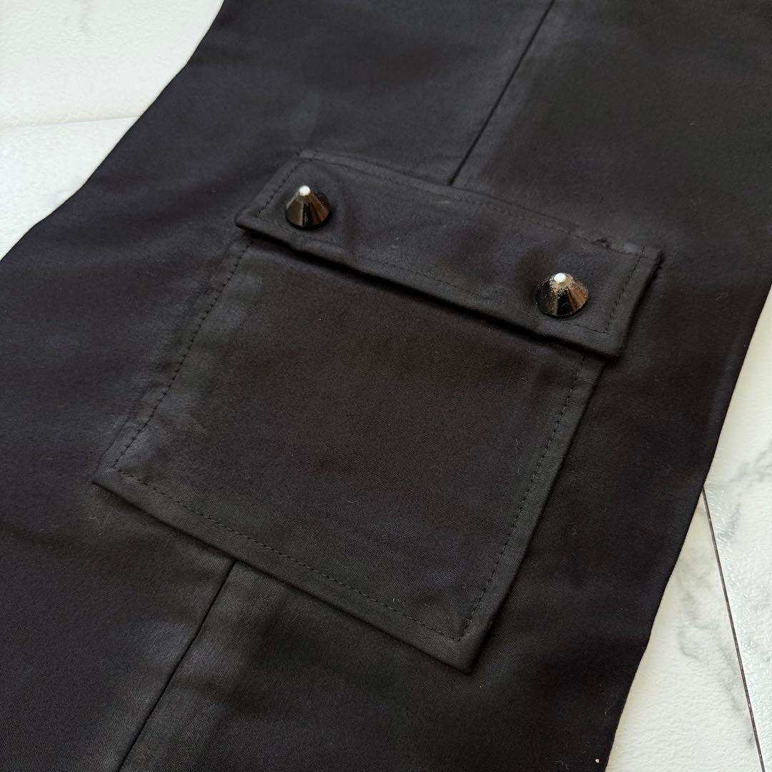 Roen ロエン スタッズ スカル ポケット カーゴパンツ フレアブラック 32