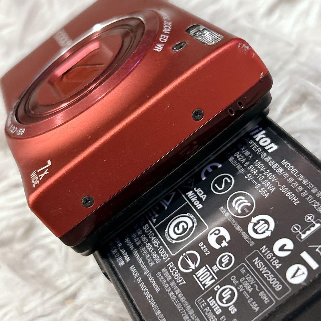 Nikon デジタルカメラ COOLPIX S6100 レッド 付属品多数