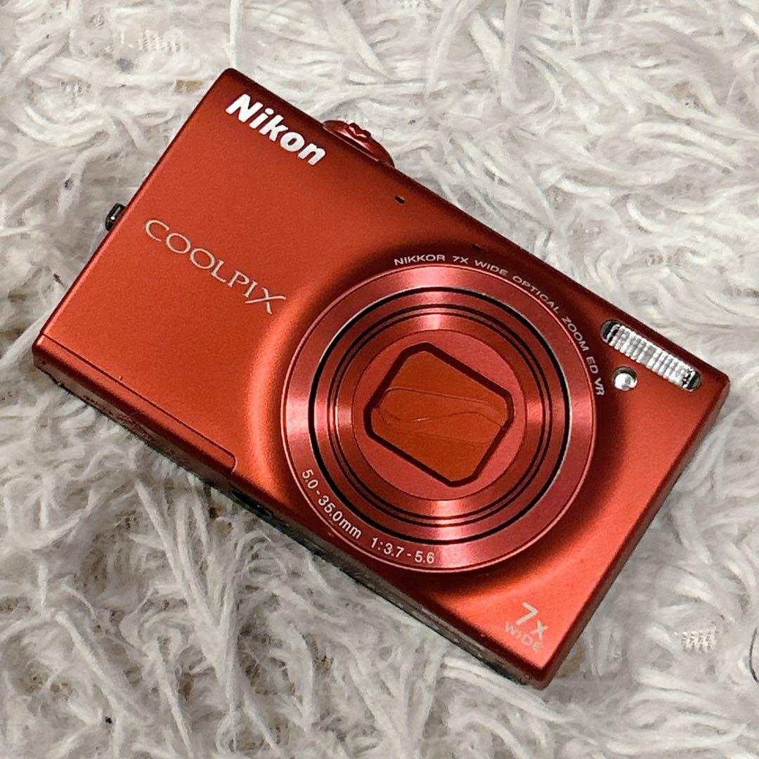 Nikon デジタルカメラ COOLPIX S6100 レッド 付属品多数