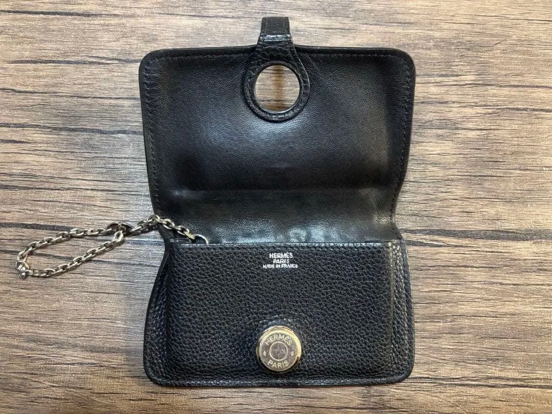 し*0様 【HERMES】ドゴン コンパクト コインケース キーケース ブラック