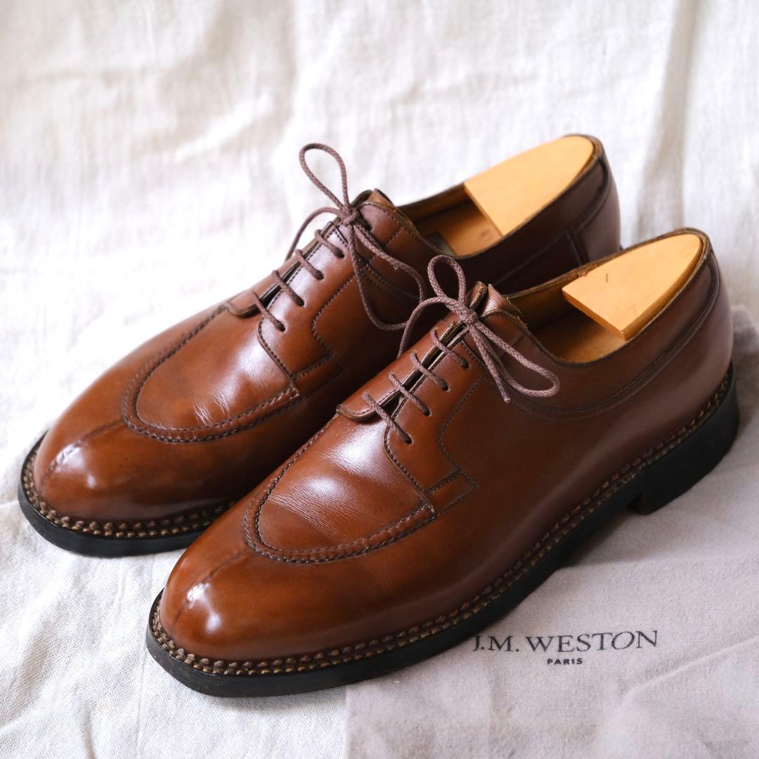 超希少J.M.WESTONウエストン677ロシアンカーフハントダービー茶9C