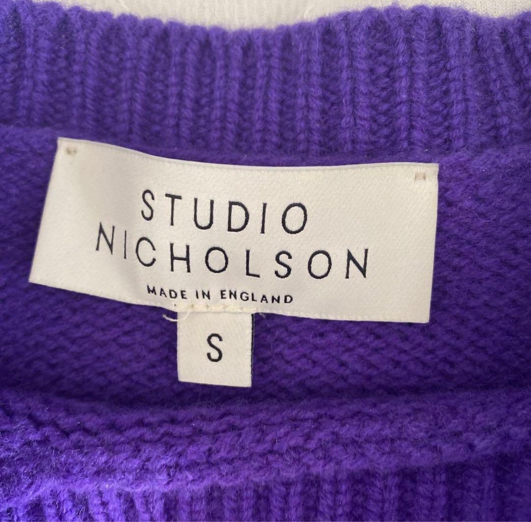 STUDIO NICHOLSON GUERNSEY JUMPER パープル