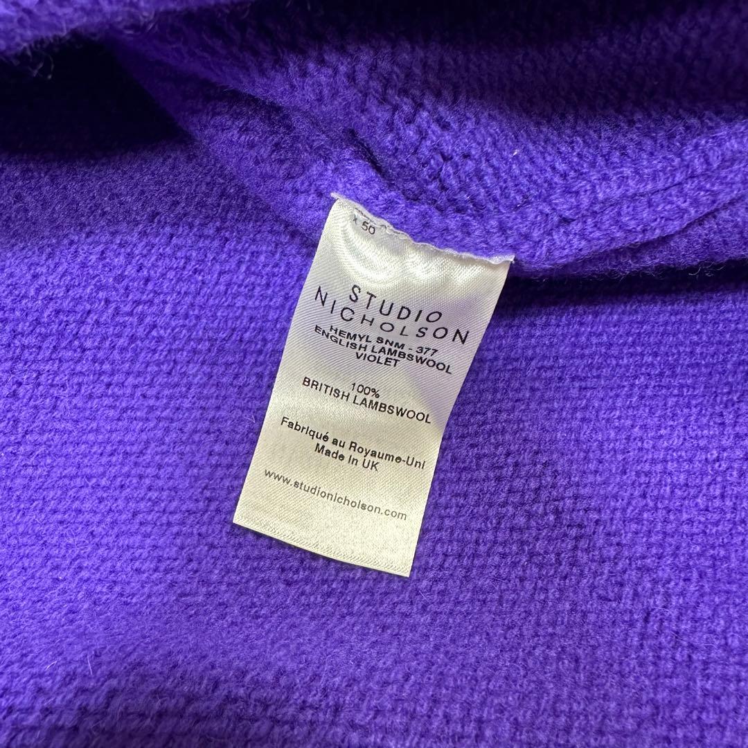 STUDIO NICHOLSON GUERNSEY JUMPER パープル