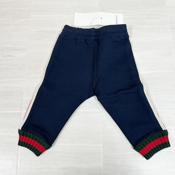 未使用　グッチ　ベビー服　スウェットパンツ　ネイビー　497807　9/12ヶ月