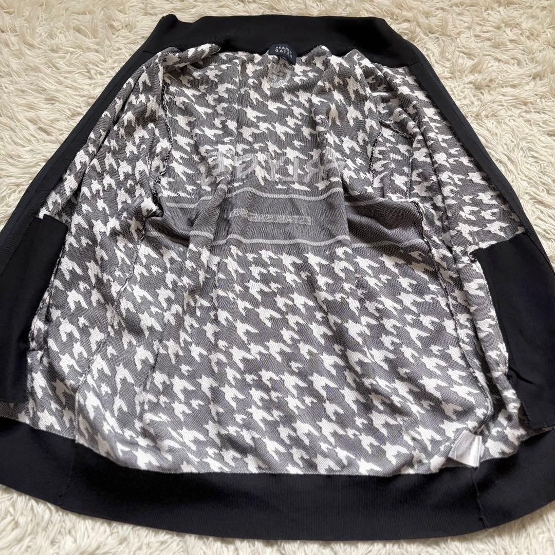 極美品　パーリーゲイツ　XL 光栓ポリエステル フルジップジャケット 千鳥柄