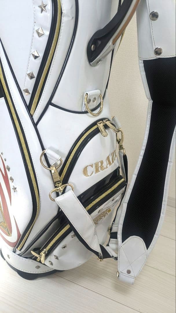 希少！ CRAZY キャディバッグ スカル 9型 ゴルフバッグ スタッズ