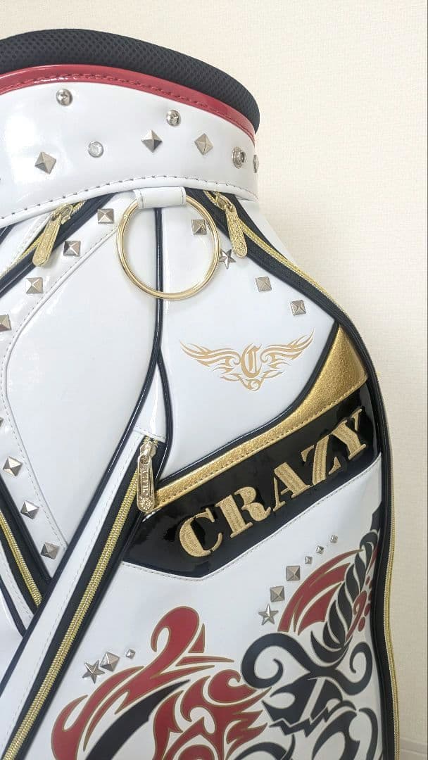 希少！ CRAZY キャディバッグ スカル 9型 ゴルフバッグ スタッズ