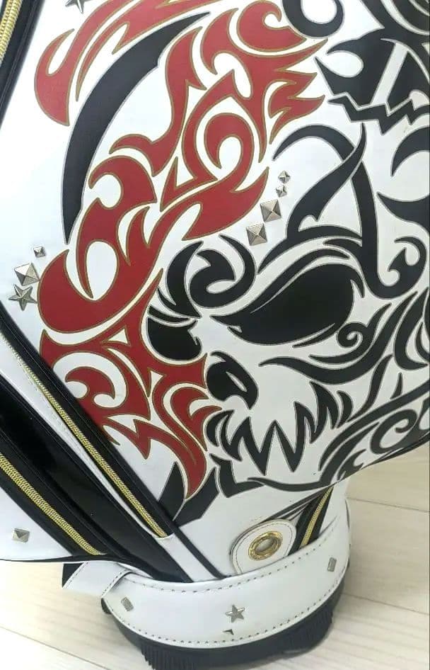 希少！ CRAZY キャディバッグ スカル 9型 ゴルフバッグ スタッズ