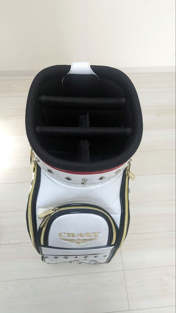 希少！ CRAZY キャディバッグ スカル 9型 ゴルフバッグ スタッズ