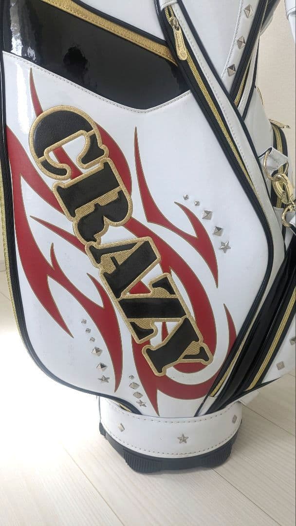 希少！ CRAZY キャディバッグ スカル 9型 ゴルフバッグ スタッズ