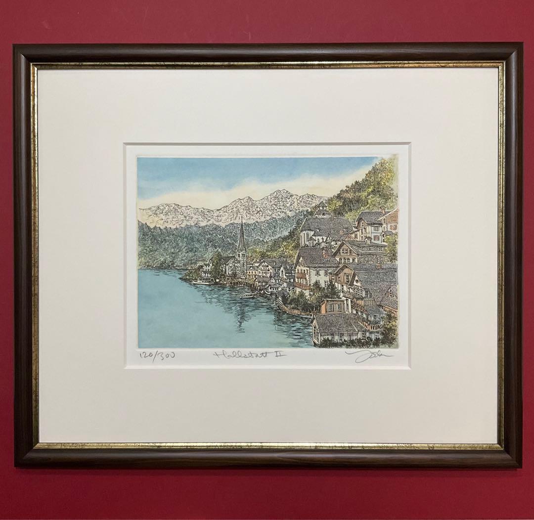 絵画・額縁・版画・織田 義郎・新品未使用・エッチング・美術品