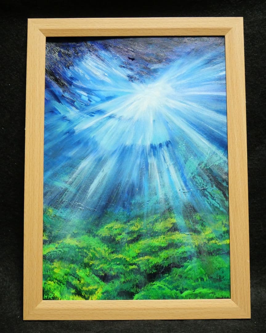 油絵 絵画 【海中の光】