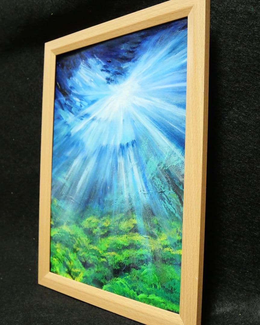 油絵 絵画 【海中の光】