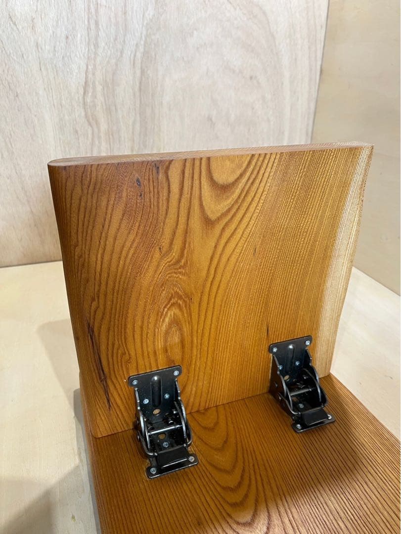 [即購入OK] 欅(けやき) 耳つき耳脚の折りたたみベンチテーブル　新品未使用