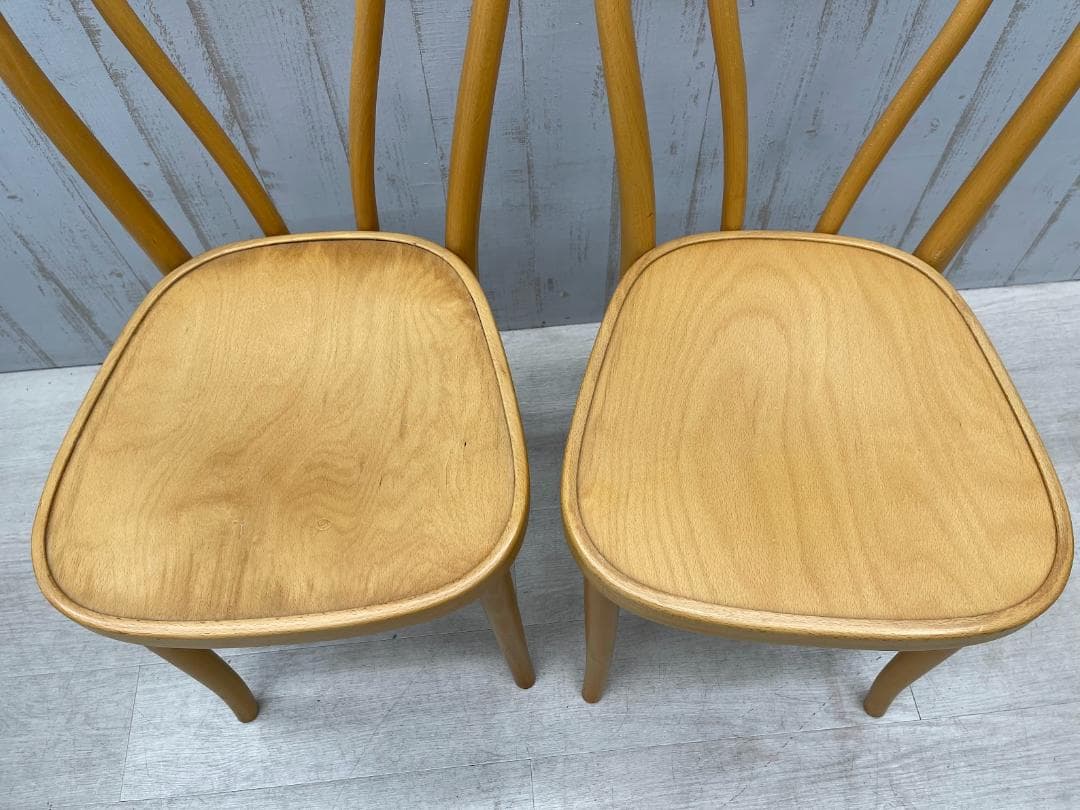 フランスベッド ベントウッドチェア 2脚 まとめて 曲木椅子 チェコ