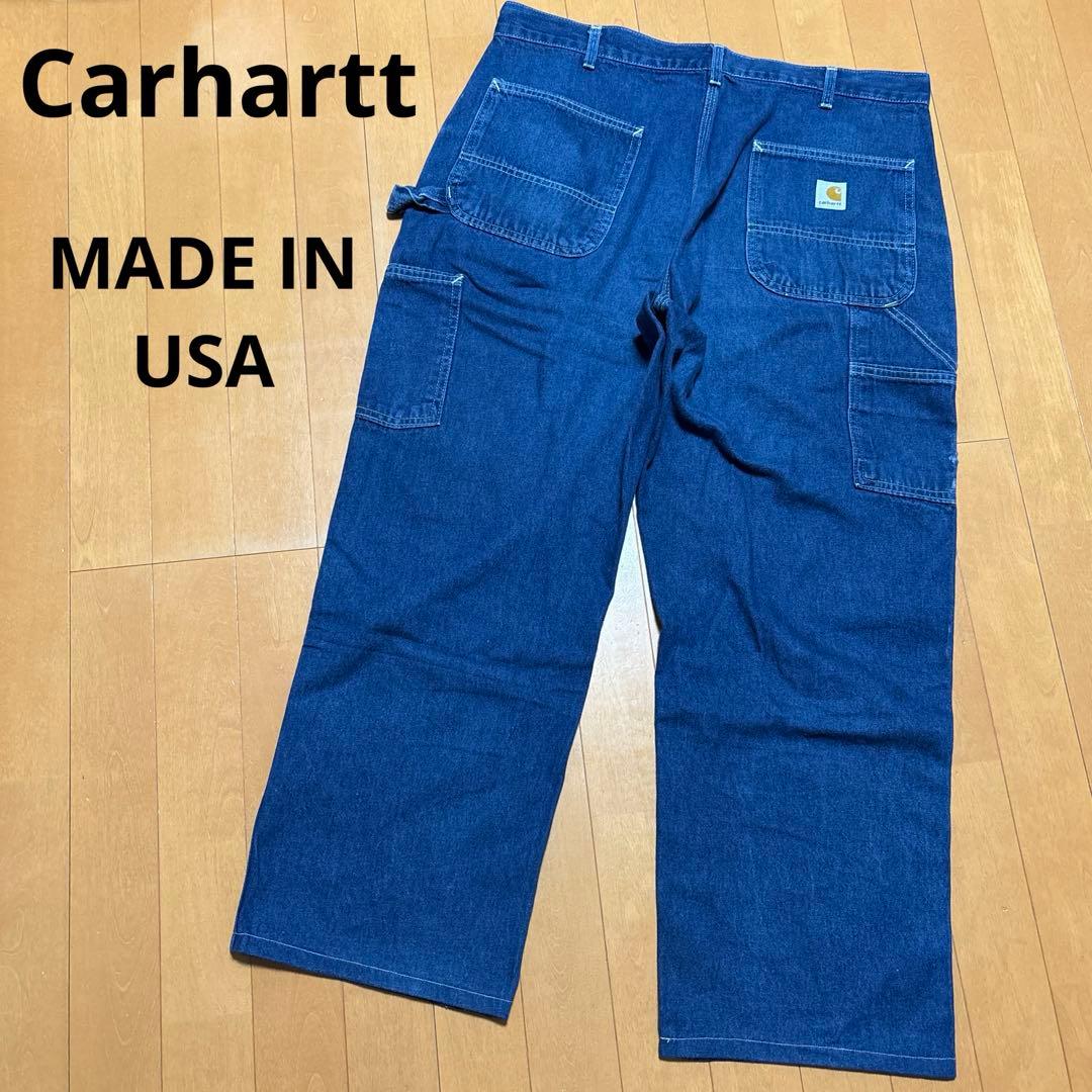 90s USA製 Carhartt カーハート ワーク ペインター デニムパンツ