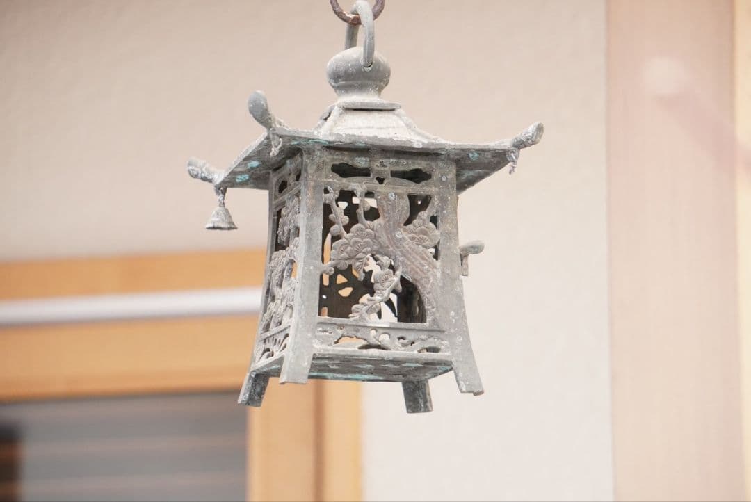 角*幸様 吊り灯籠　松竹梅　アンティーク　雑貨　骨董　吊灯籠　灯り　照明　庭　イ