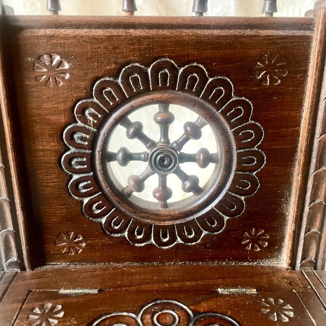 木製ドールチェア　ブルターニュ　ブルトン家具　収納付き　フランスアンティーク