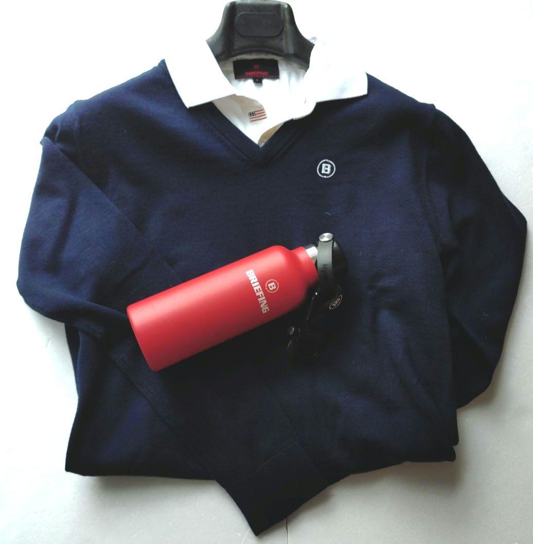 BRIEFING GOLF V ネックニット