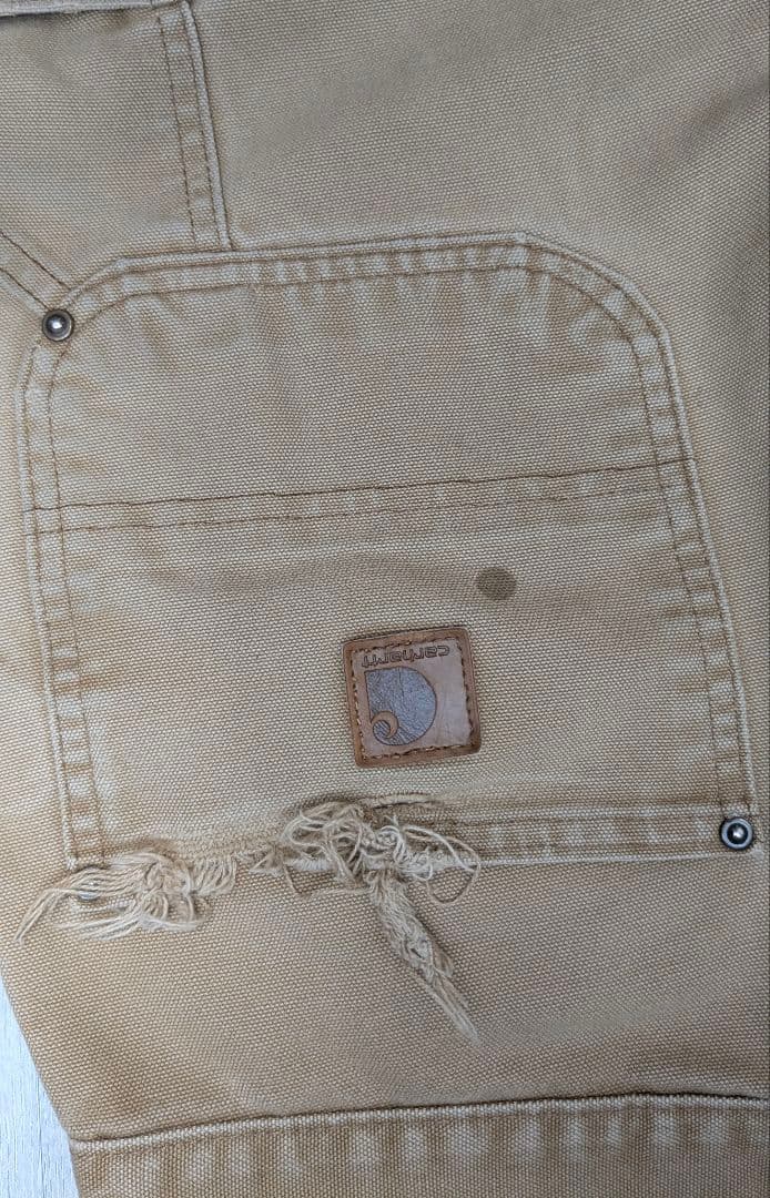 【US古着】Carhartt ダブルニー フェード 雰囲気◎ 31×30 ボロ