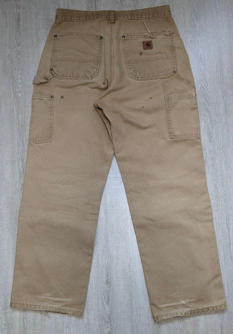 【US古着】Carhartt ダブルニー フェード 雰囲気◎ 31×30 ボロ