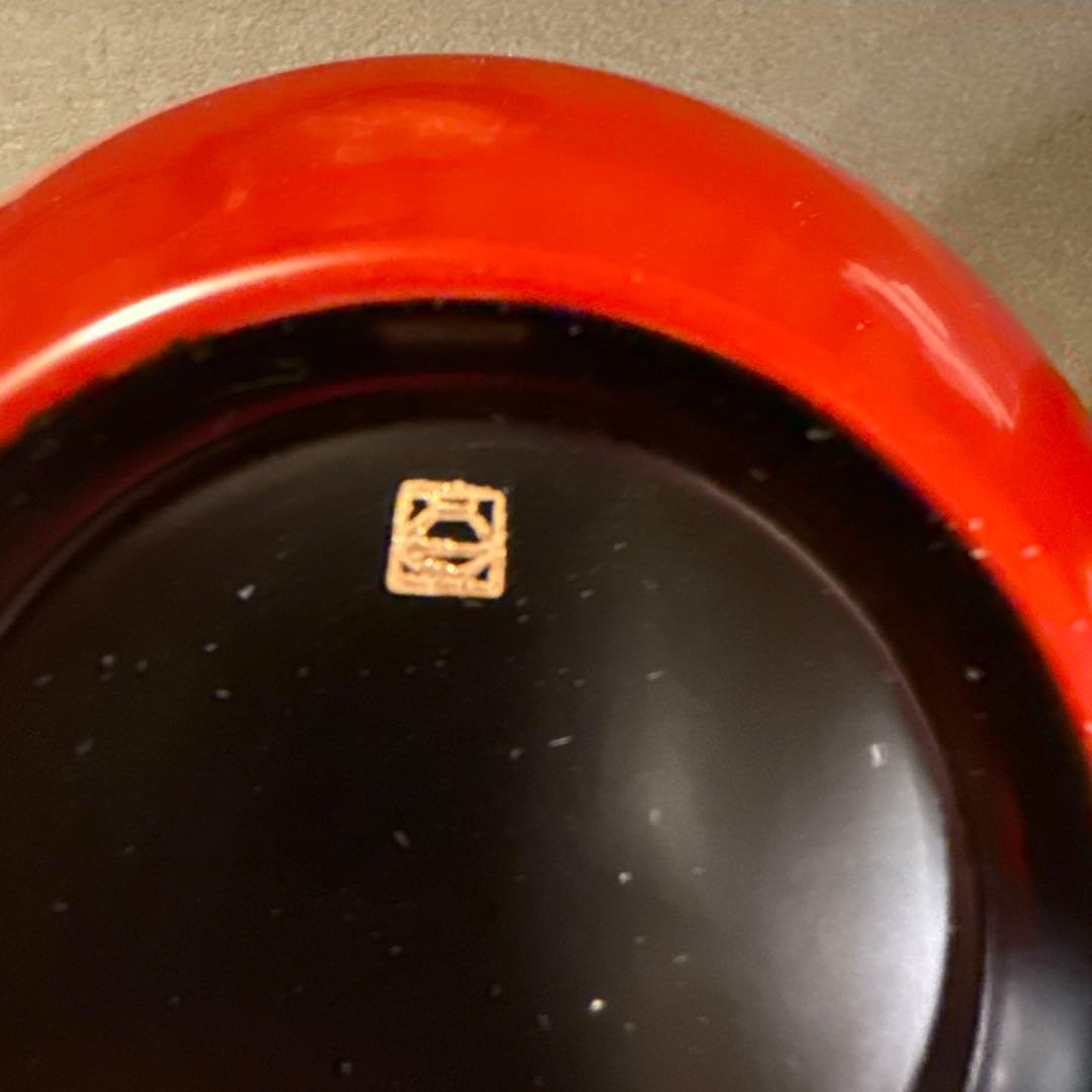 st。山田平安堂　夫婦椀 まゆみ 赤色 黒色 漆器　新品　お椀　朱　溜