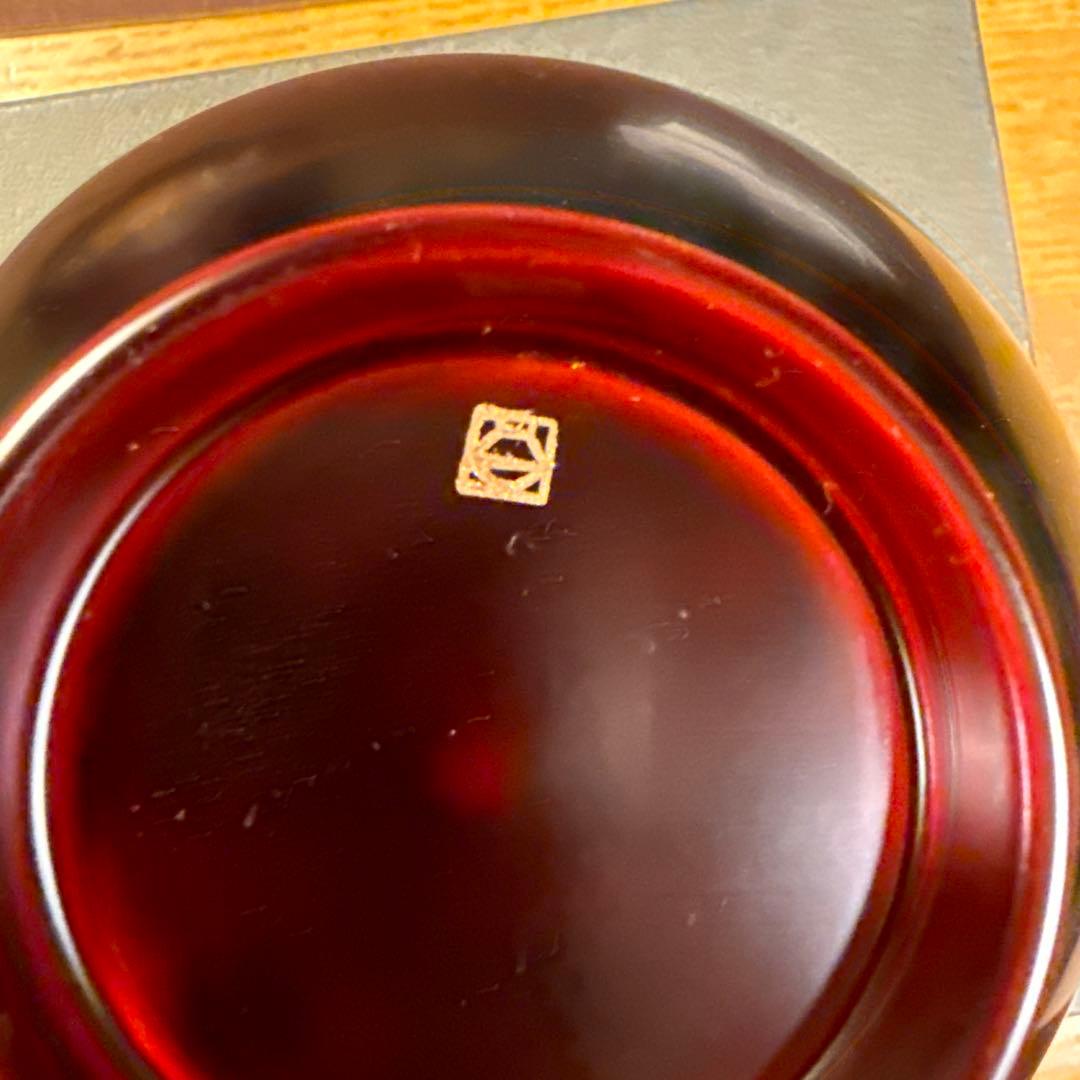 st。山田平安堂　夫婦椀 まゆみ 赤色 黒色 漆器　新品　お椀　朱　溜