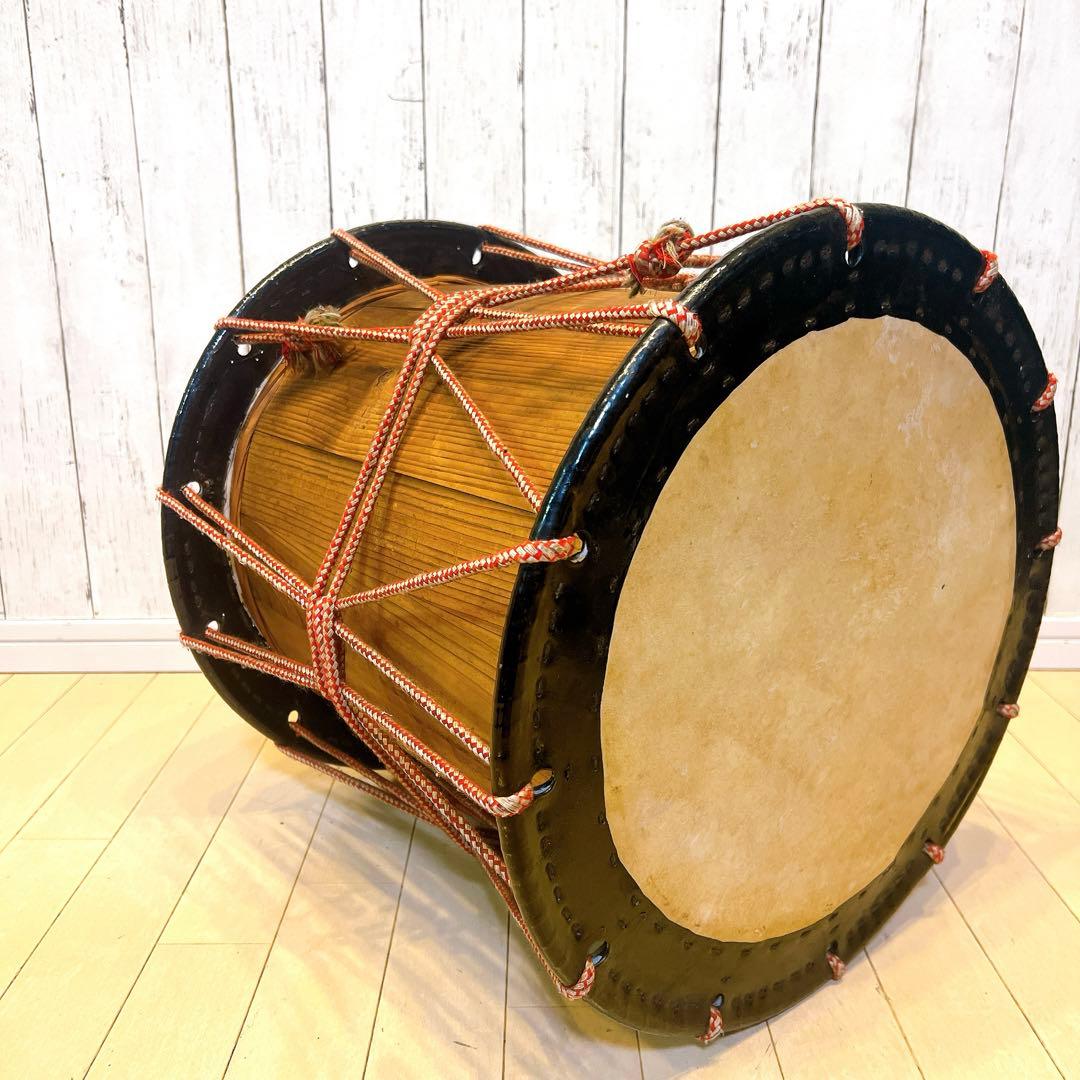 【良品】桶胴太鼓　和太鼓 打楽器　桶締め太鼓　桶太鼓