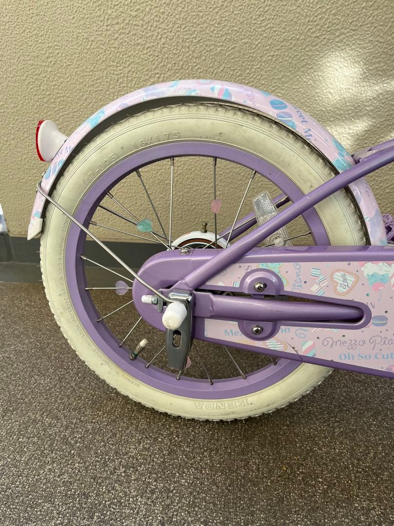 幼児用自転車 パープル・ピンク 16インチ メゾピアノ 引取り限定