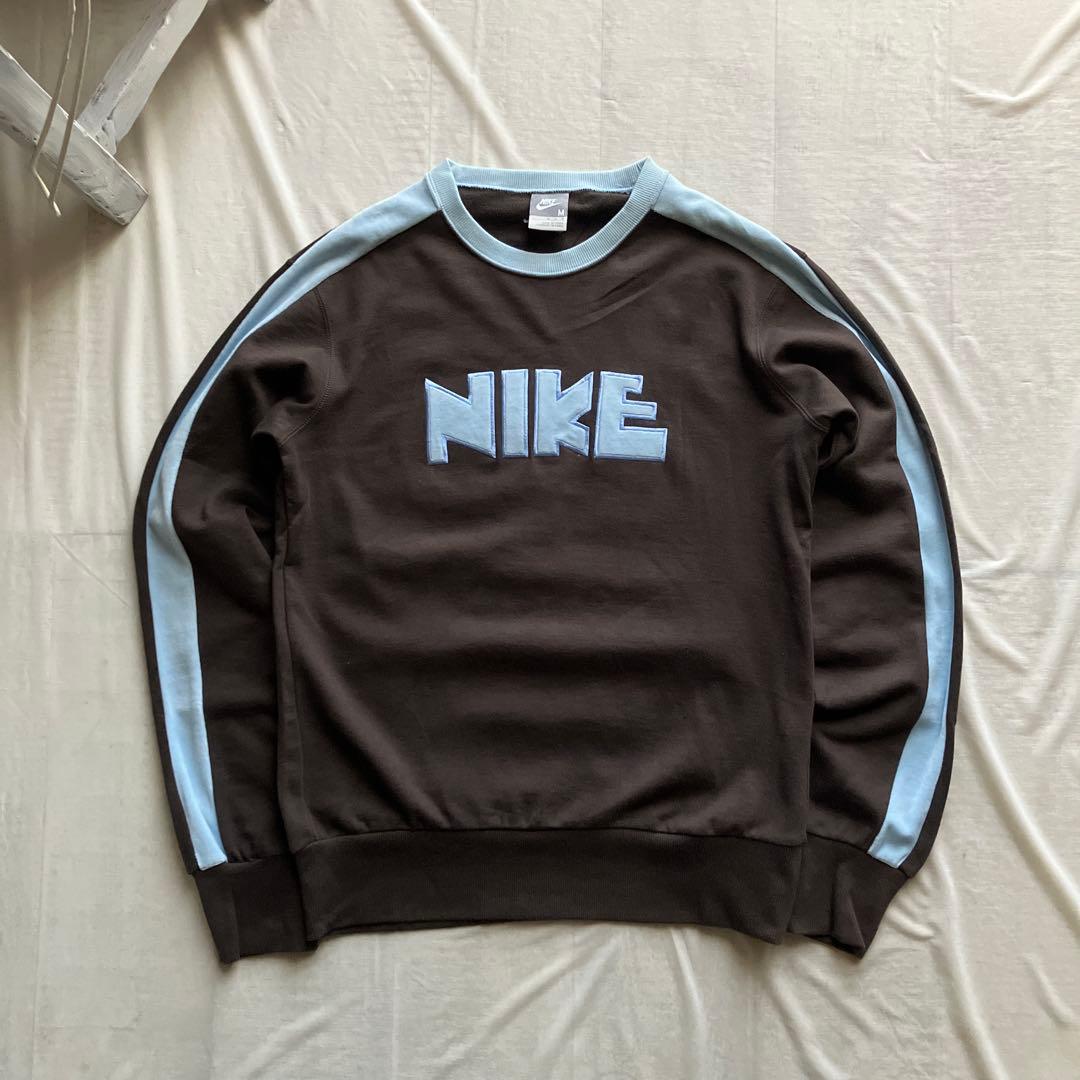old nike /ロゴスウェット ゴツナイキ ブラウン M 00s ナイキ