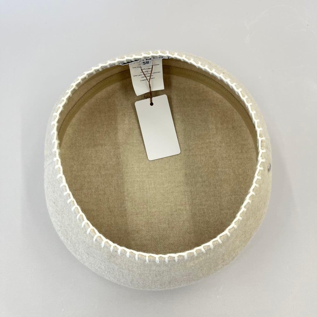 エルメス ベレー帽 サントノーレ 帽子 ウール カシミア セリエ 新品未使用