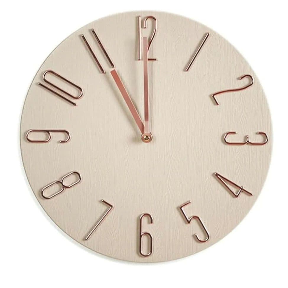 新品未使用】掛け時計 電波時計 壁掛け グレージュ - メルカリ