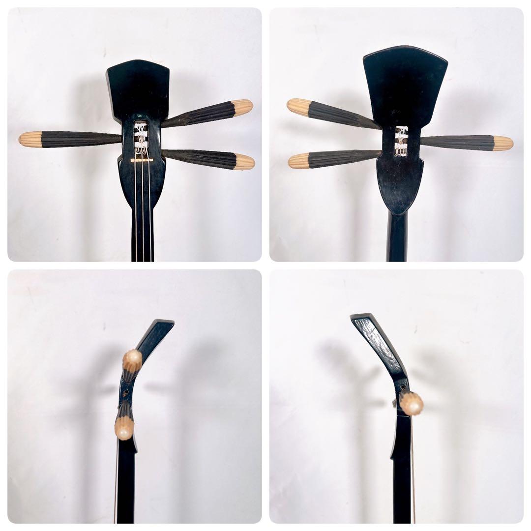 【動作品】沖縄三線 三味線　本皮　一枚張り　三味線　皮破れなし