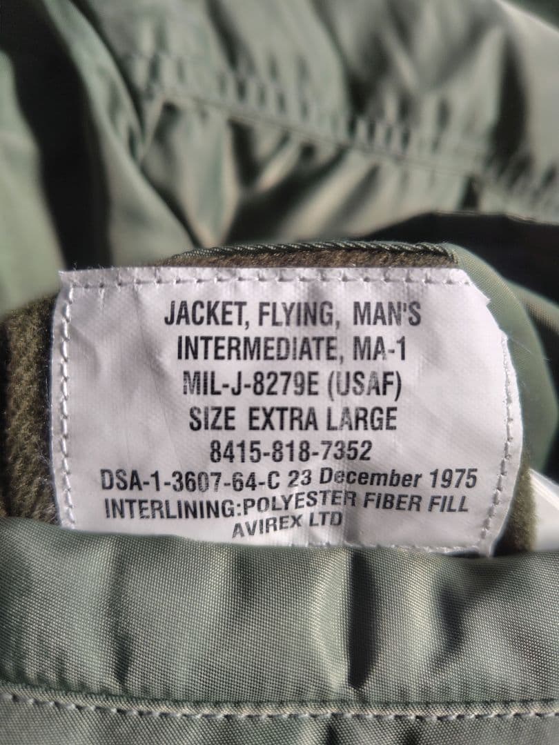 MA-1 フライトジャケット AVIREX XL