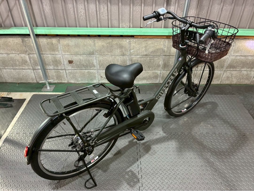 №8408 電動自転車 ブリヂストン　ステップクルーズ　26インチ カーキ